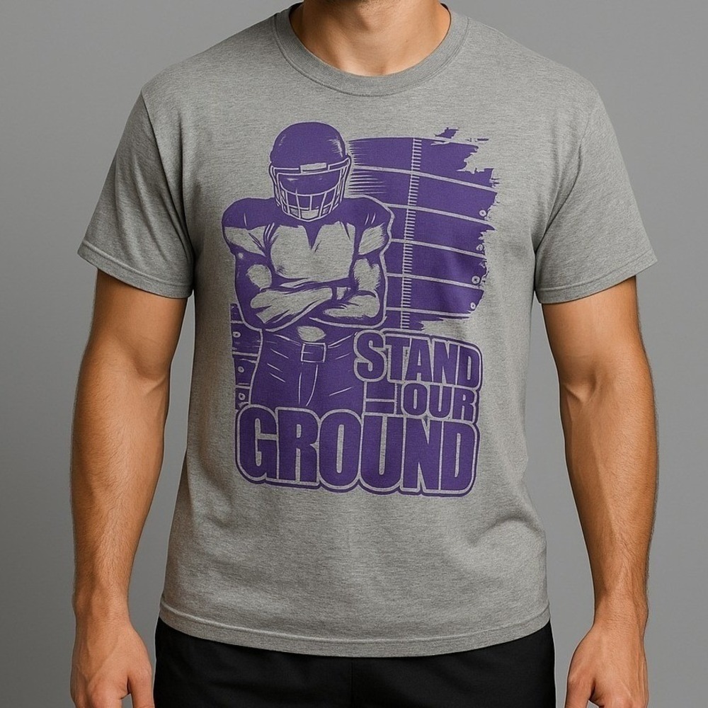 Y2K TCU Horned Frogs Football Shirt Mens XL Gray Stand Our Ground 2018 Tee